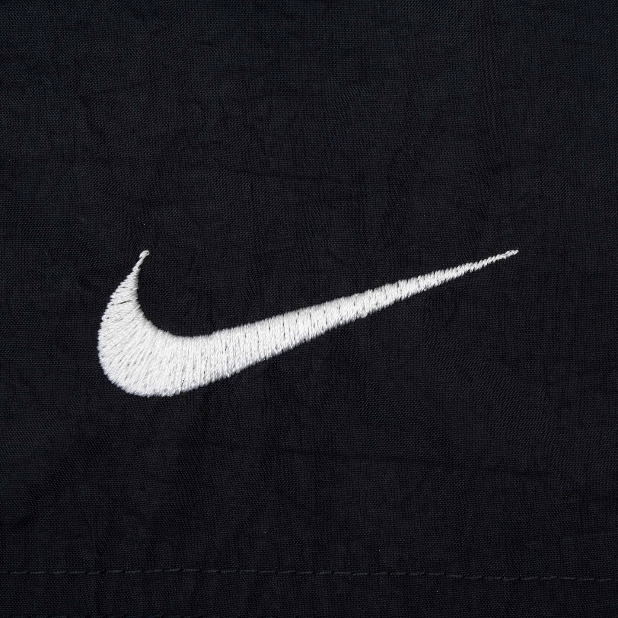 VINTAGE NIKE CLASSIC SWOOSH BLACK WINDBREAKER JACKET 1990S SIZE LARGE