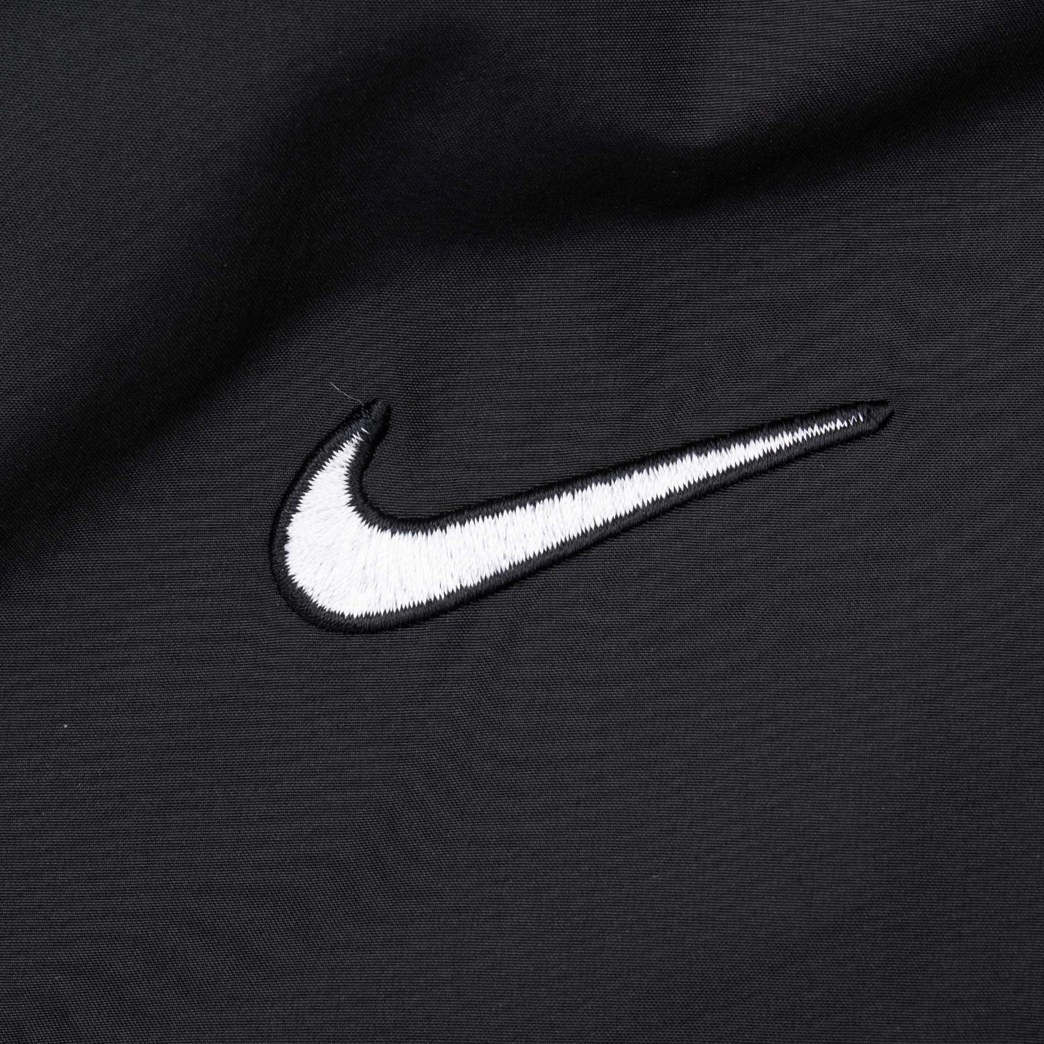 VINTAGE NIKE CLASSIC SWOOSH BLACK WINDBREAKER JACKET 2000S LARGE
