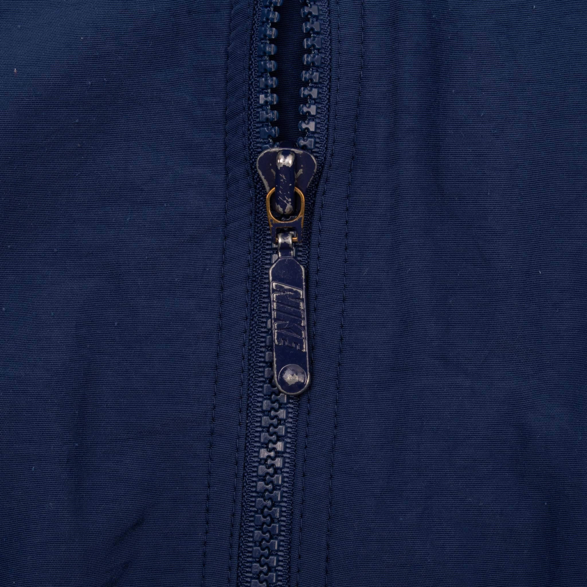 VINTAGE NIKE CLASSIC SWOOSH BLUE WINDBREAKER JACKET 1990S SIZE XL