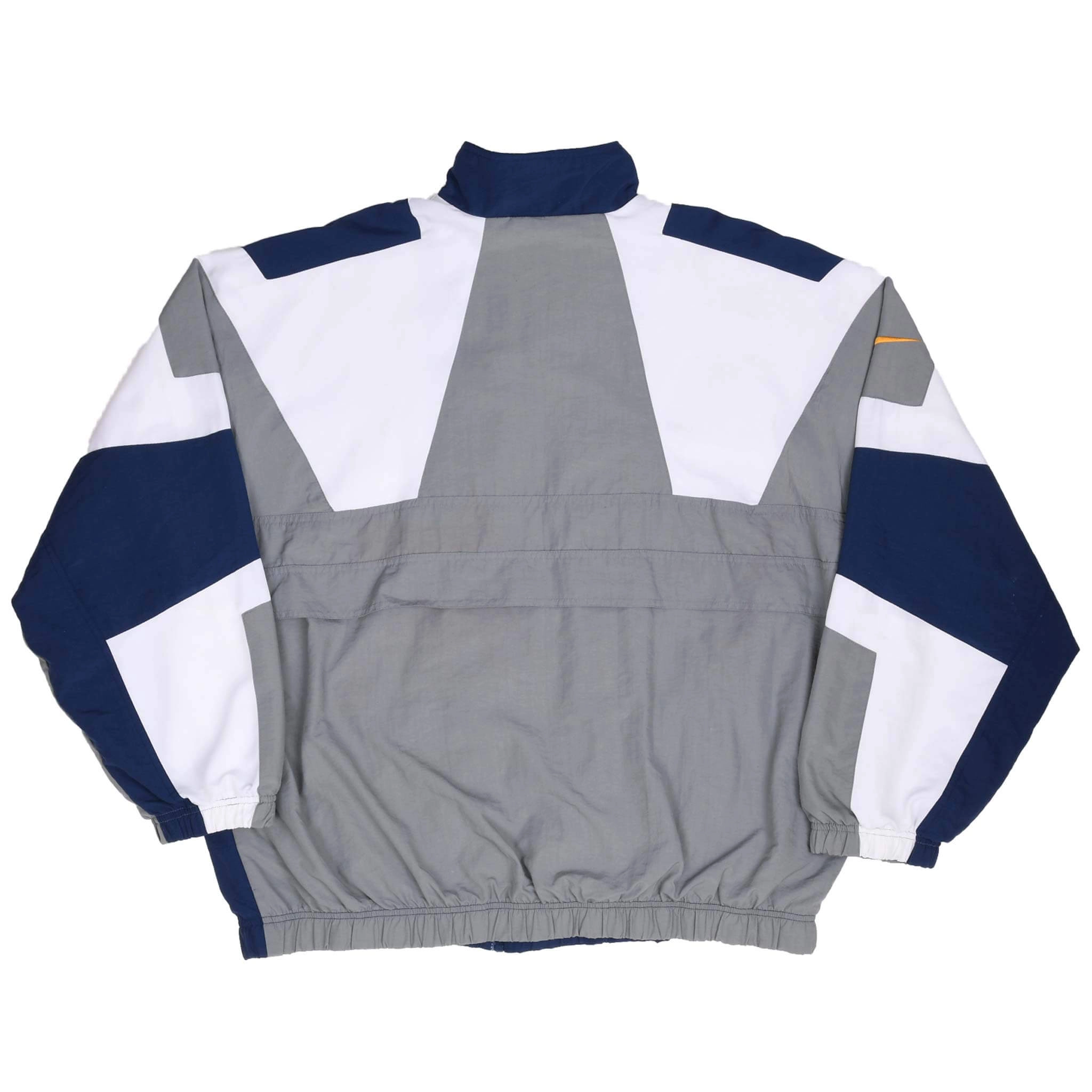 VINTAGE NIKE CLASSIC SWOOSH BLUE WINDBREAKER JACKET 1990S SIZE XL