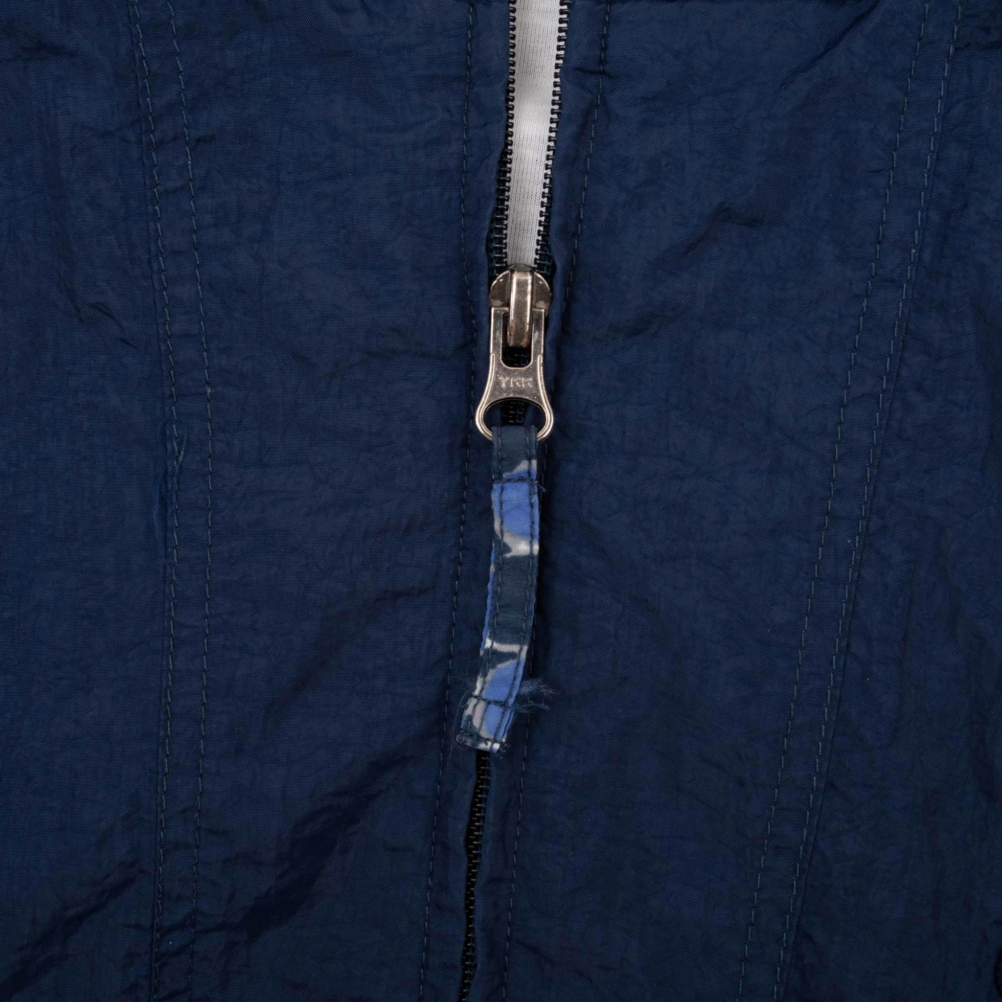 VINTAGE NIKE CLASSIC SWOOSH BLUE WINDBREAKER WOMAN JACKET 1990S SIZE MEDIUM