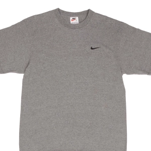 VINTAGE NIKE CLASSIC SWOOSH DARK GRAY TEE SHIRT 1990S SIZE MEDIUM