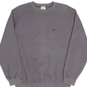 VINTAGE NIKE CLASSIC SWOOSH DARK GREY SWEATSHIRT 2000S SIZE MEDIUM MADE IN USA