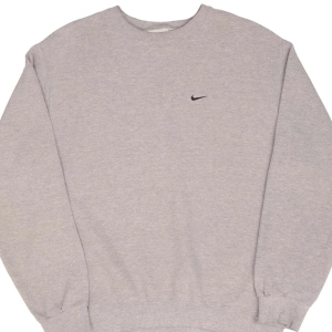 VINTAGE NIKE CLASSIC SWOOSH GRAY SWEATSHIRT 2000S SIZE MEDIUM
