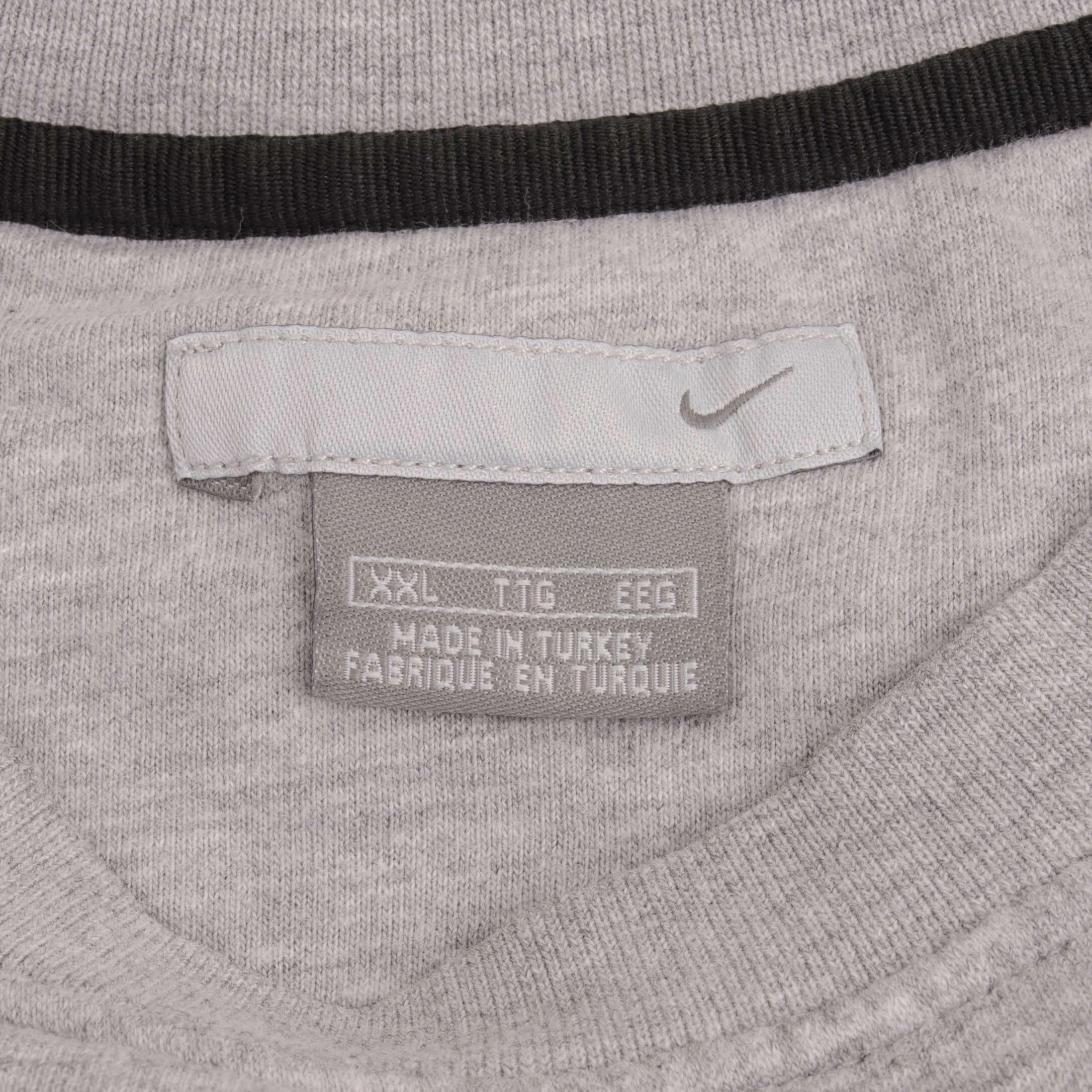 VINTAGE NIKE CLASSIC SWOOSH GREY SWEATSHIRT 2000S SIZE 2XL