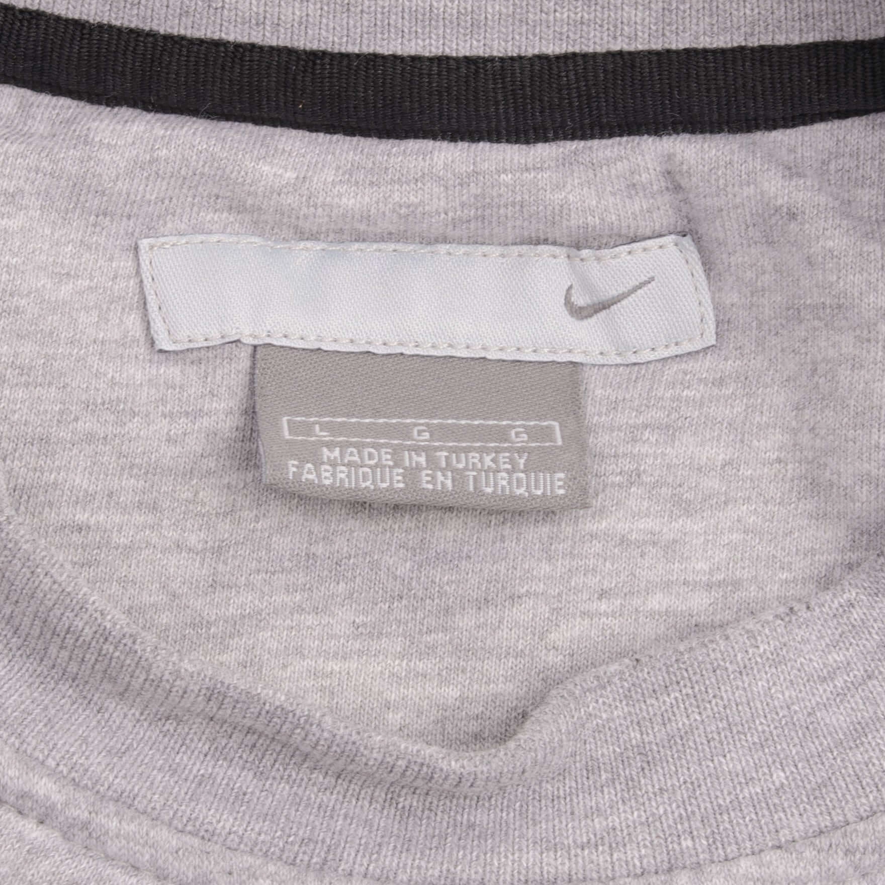 VINTAGE NIKE CLASSIC SWOOSH GREY SWEATSHIRT 2000S SIZE LARGE