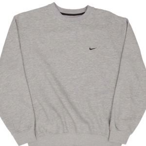 VINTAGE NIKE CLASSIC SWOOSH GREY SWEATSHIRT 2000S SIZE LARGE