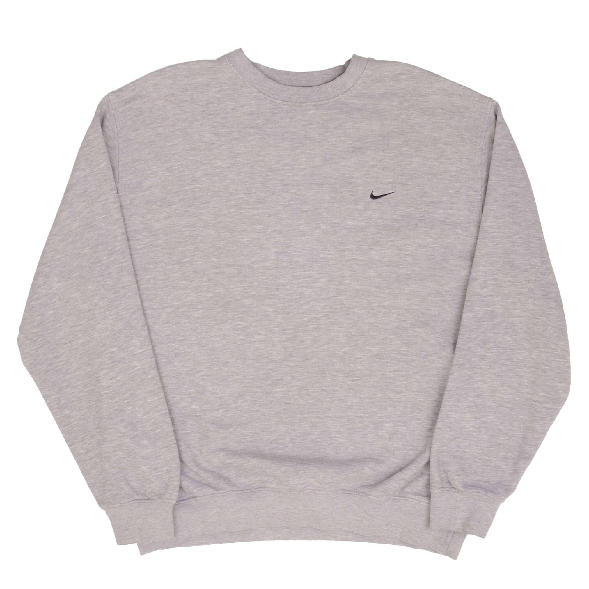 VINTAGE NIKE CLASSIC SWOOSH GREY SWEATSHIRT 2000S SIZE XL