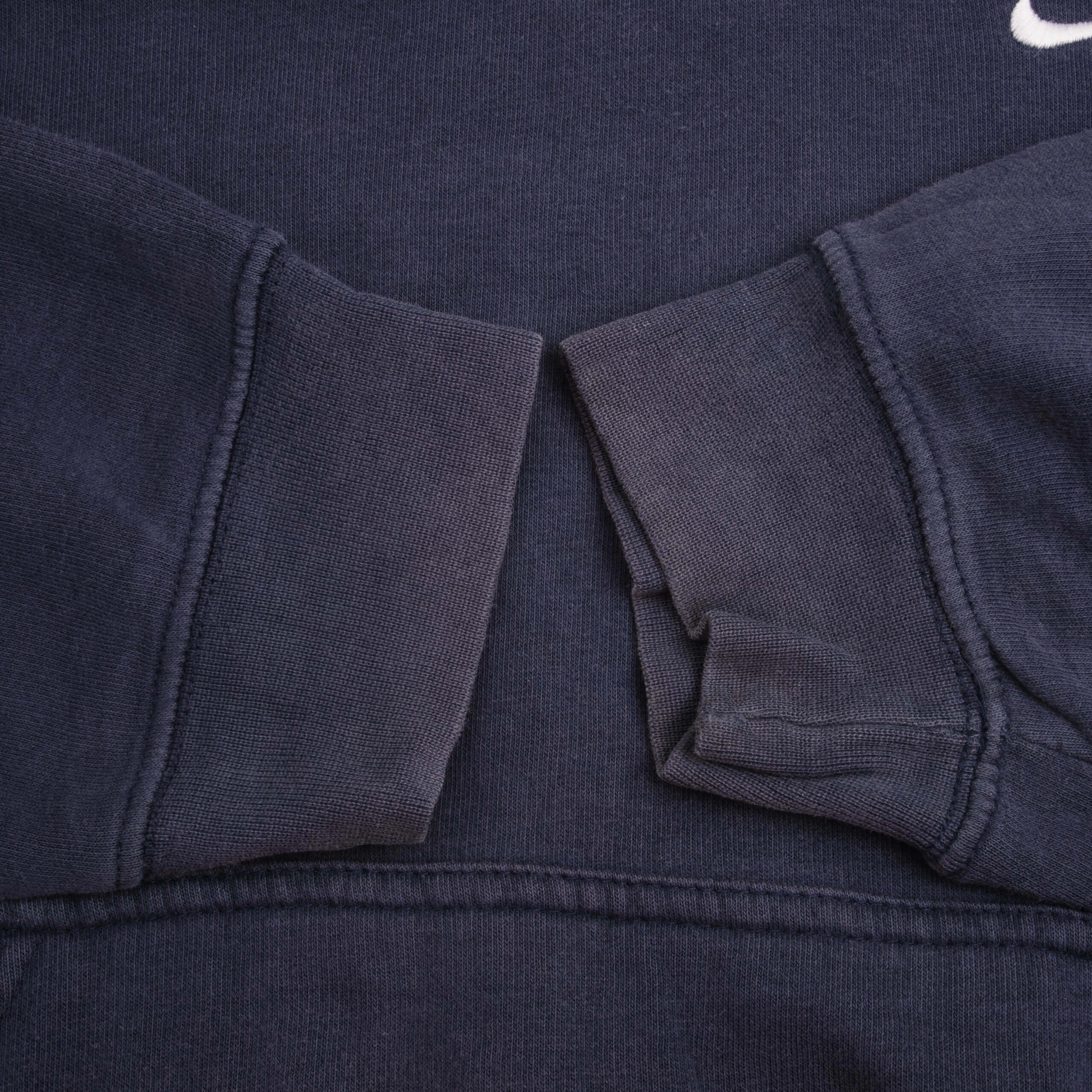 VINTAGE NIKE CLASSIC SWOOSH NAVY BLUE HOODIE SWEATSHIRT 2000S SIZE MEDIUM