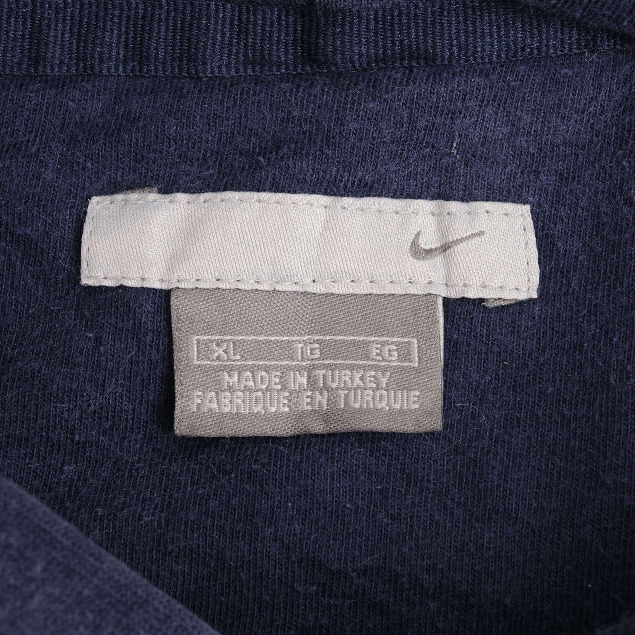 VINTAGE NIKE CLASSIC SWOOSH NAVY BLUE HOODIE SWEATSHIRT 2000S SIZE XL