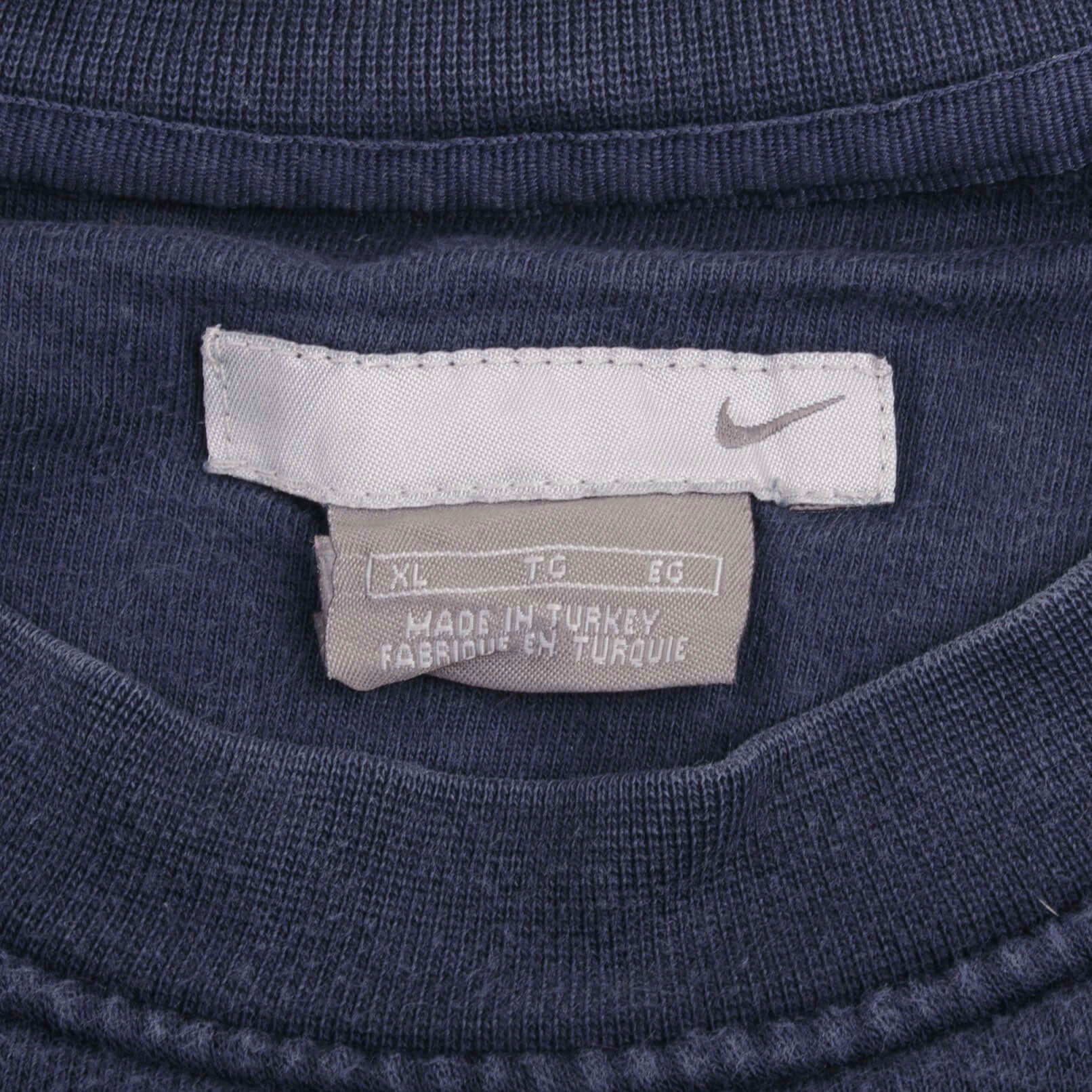 VINTAGE NIKE CLASSIC SWOOSH NAVY BLUE SWEATSHIRT 2000S SIZE XL