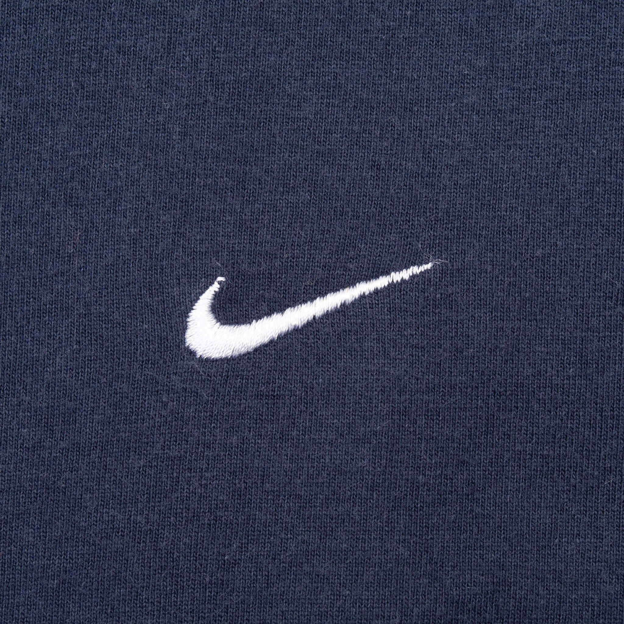 VINTAGE NIKE CLASSIC SWOOSH NAVY BLUE TEE SHIRT 1990S LARGE