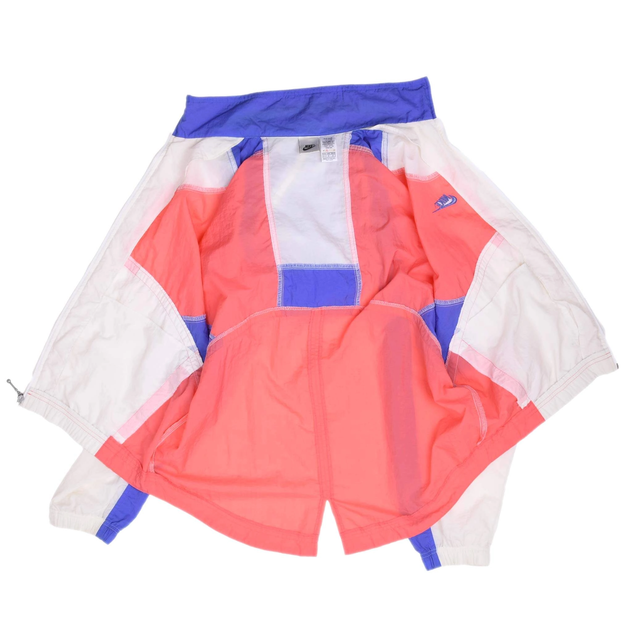 VINTAGE NIKE CLASSIC SWOOSH PINK WOMAN WINDBREAKER JACKET 1990S SIZE MEDIUM