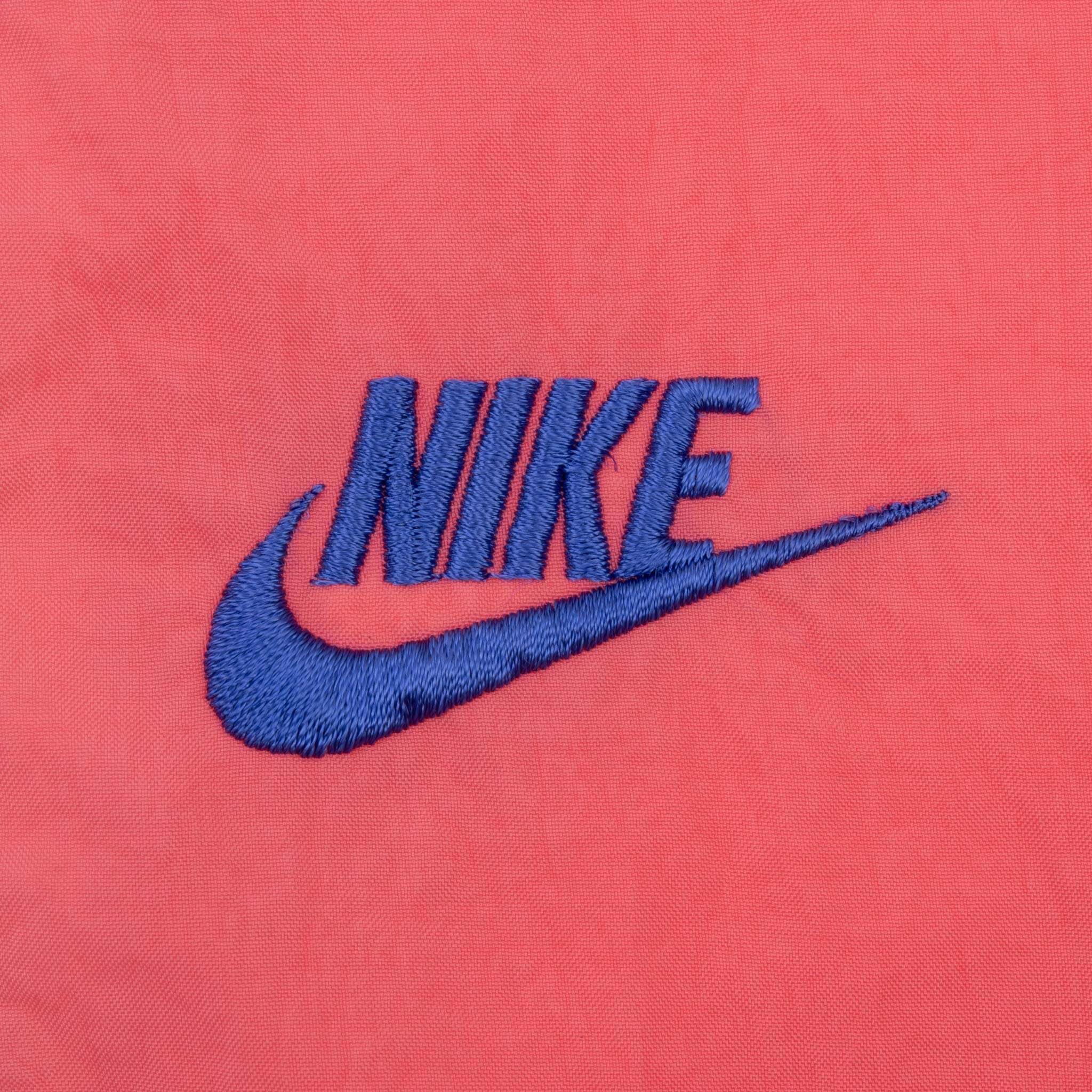 VINTAGE NIKE CLASSIC SWOOSH PINK WOMAN WINDBREAKER JACKET 1990S SIZE MEDIUM