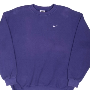 VINTAGE NIKE CLASSIC SWOOSH PURPLE SWEATSHIRT 1990S LARGE MADE IN USA