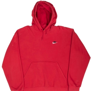 VINTAGE NIKE CLASSIC SWOOSH RED HOODIE SWEATSHIRT 2000S XL