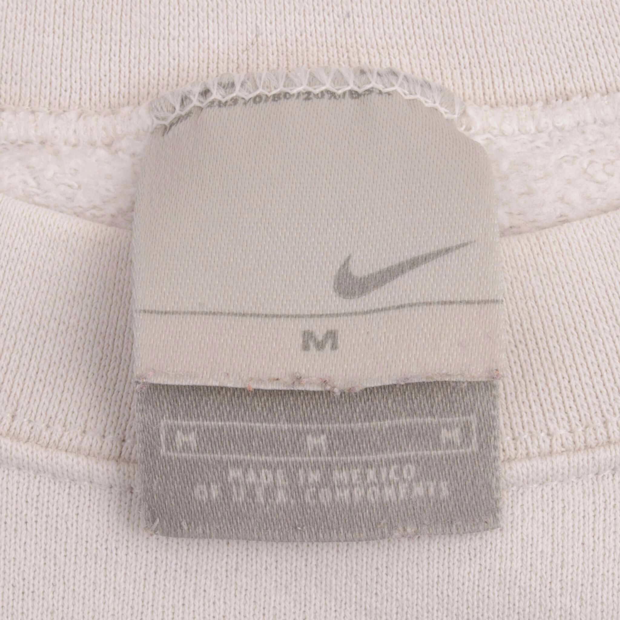 VINTAGE NIKE CLASSIC SWOOSH WHITE SWEATSHIRT 2000S SIZE MEDIUM