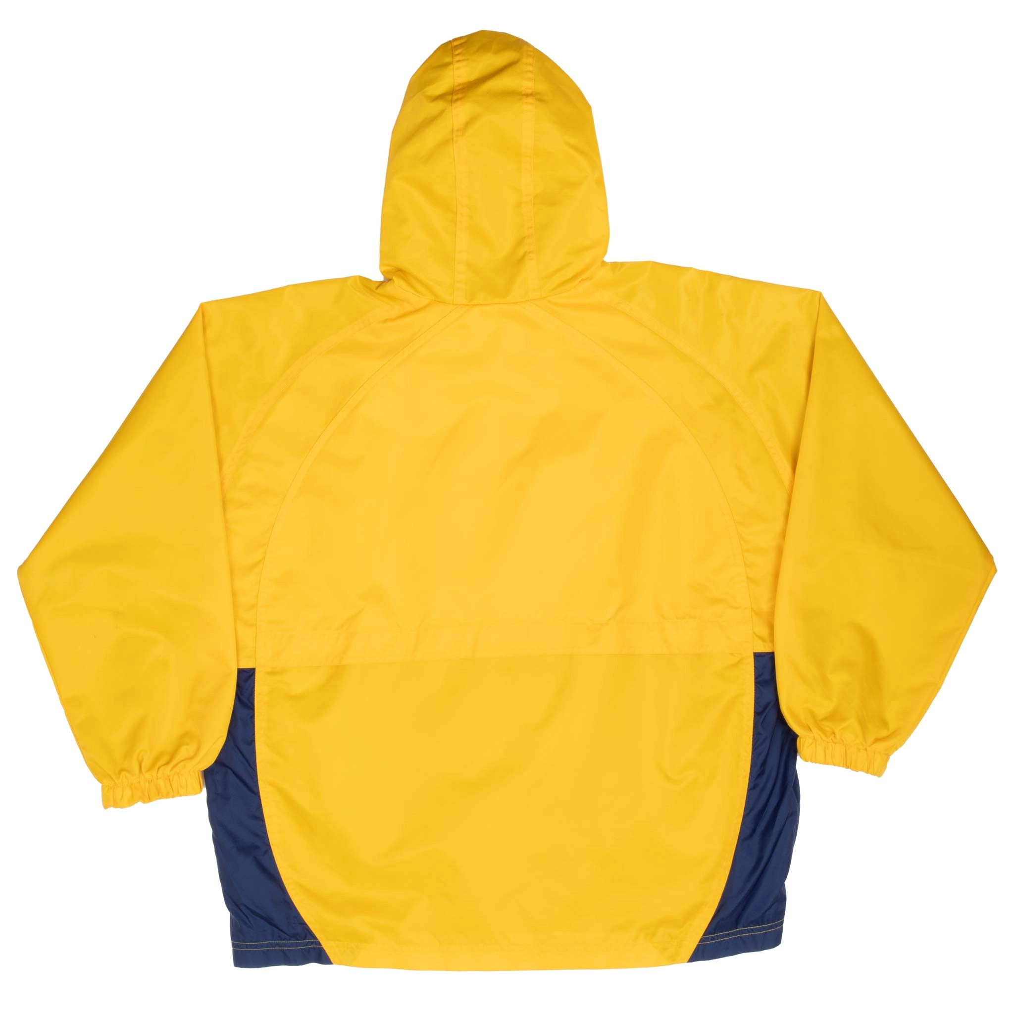 VINTAGE NIKE CLASSIC SWOOSH YELLOW WOMAN WINDBREAKER RAIN JACKET 1990S LARGE