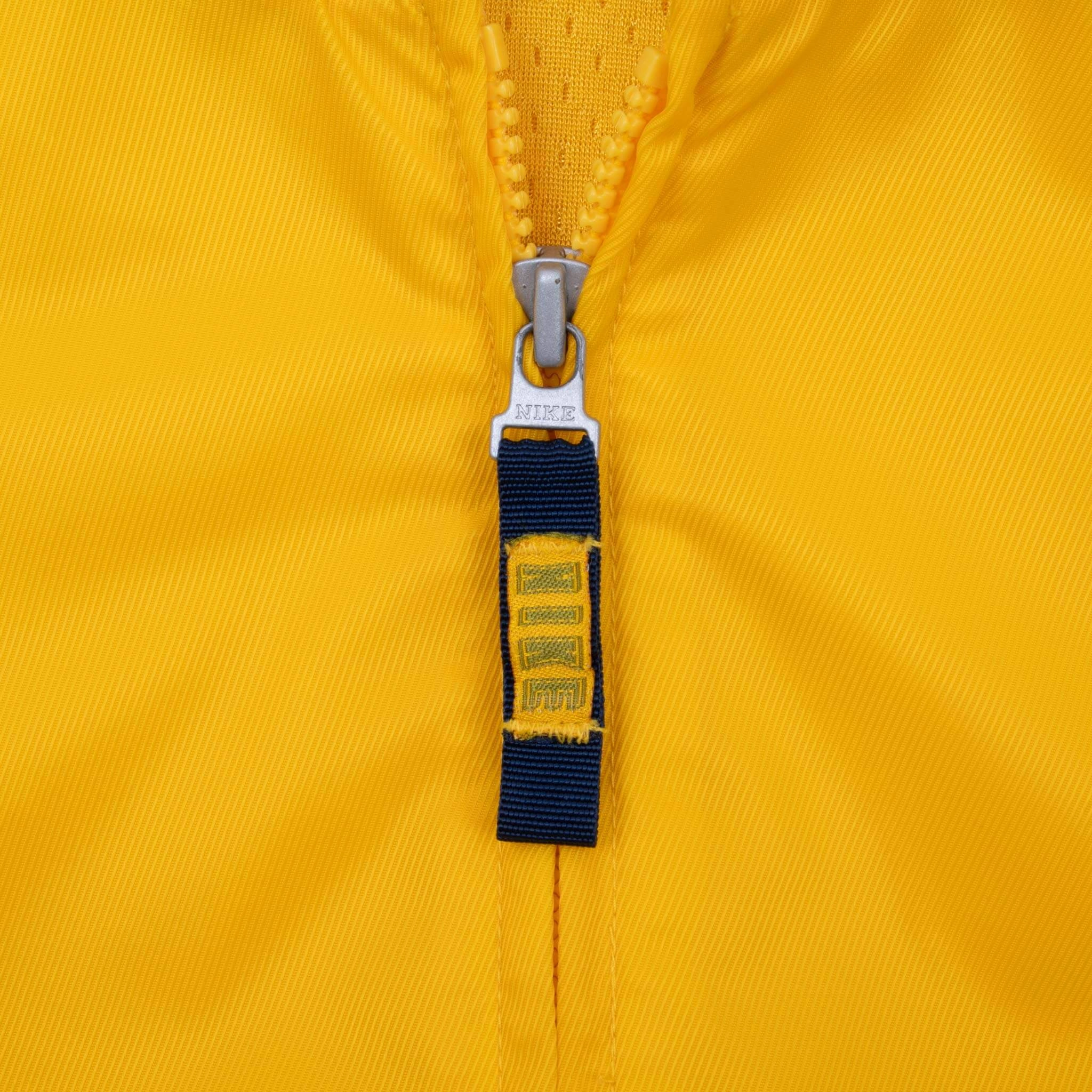 VINTAGE NIKE CLASSIC SWOOSH YELLOW WOMAN WINDBREAKER RAIN JACKET 1990S LARGE