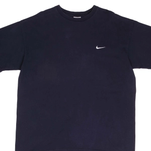 VINTAGE NIKE NAVY CLASSIC SWOOSH TEE SHIRT 1990S SIZE XL