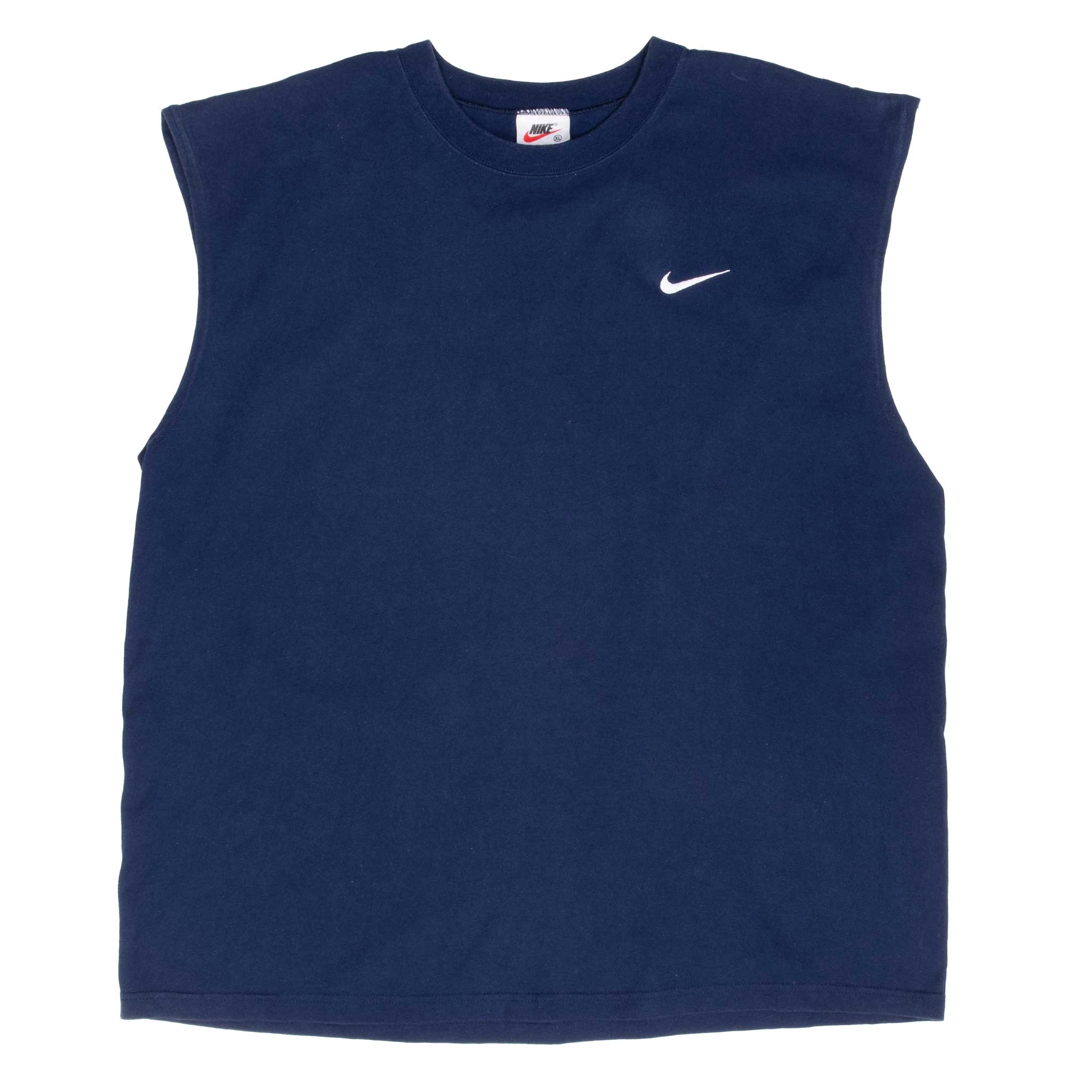 VINTAGE NIKE SWOOSH NAVY BLUE TANK TOP TEE SHIRT 1990S SIZE XL MADE IN USA