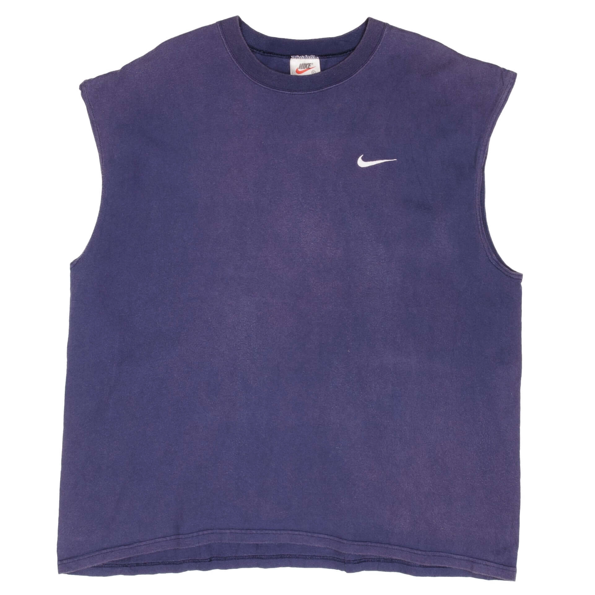 VINTAGE NIKE SWOOSH NAVY BLUE TANK TOP TEE SHIRT 1990S SIZE XL MADE IN USA