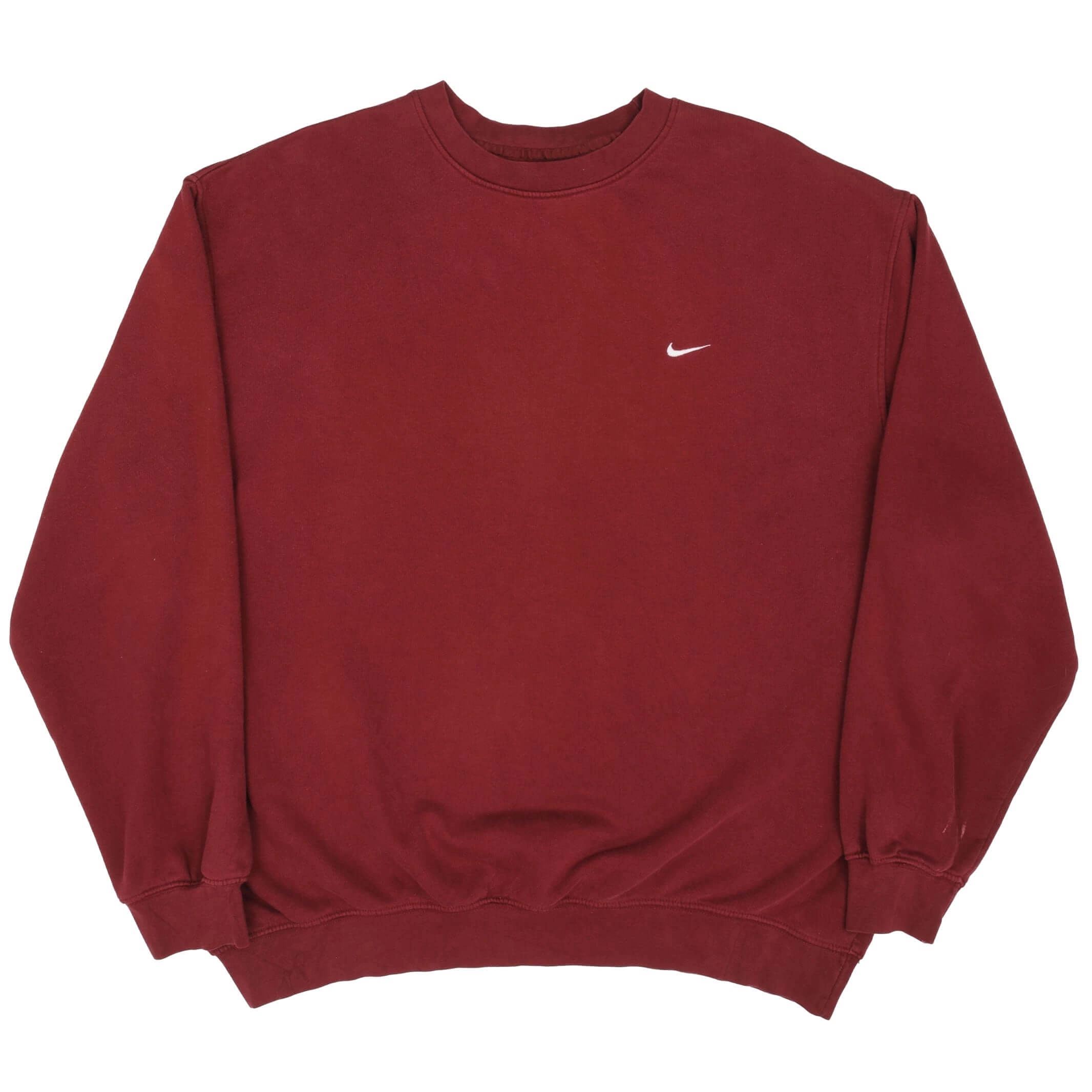 VINTAGE RED BURGUNDY NIKE CLASSIC SWOOSH SWEATSHIRT 2000S SIZE 2XL