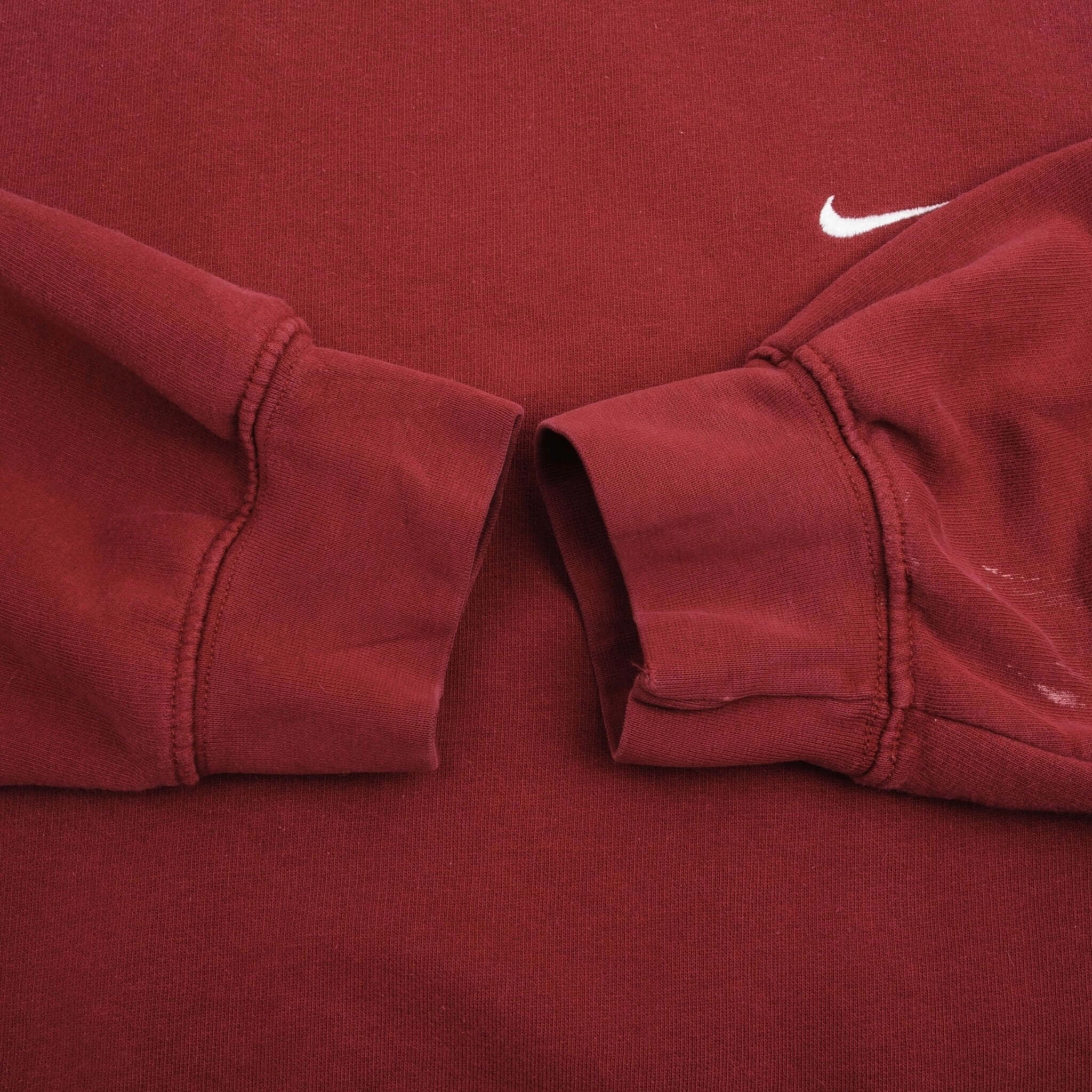 VINTAGE RED BURGUNDY NIKE CLASSIC SWOOSH SWEATSHIRT 2000S SIZE 2XL