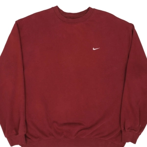 VINTAGE RED BURGUNDY NIKE CLASSIC SWOOSH SWEATSHIRT 2000S SIZE 2XL
